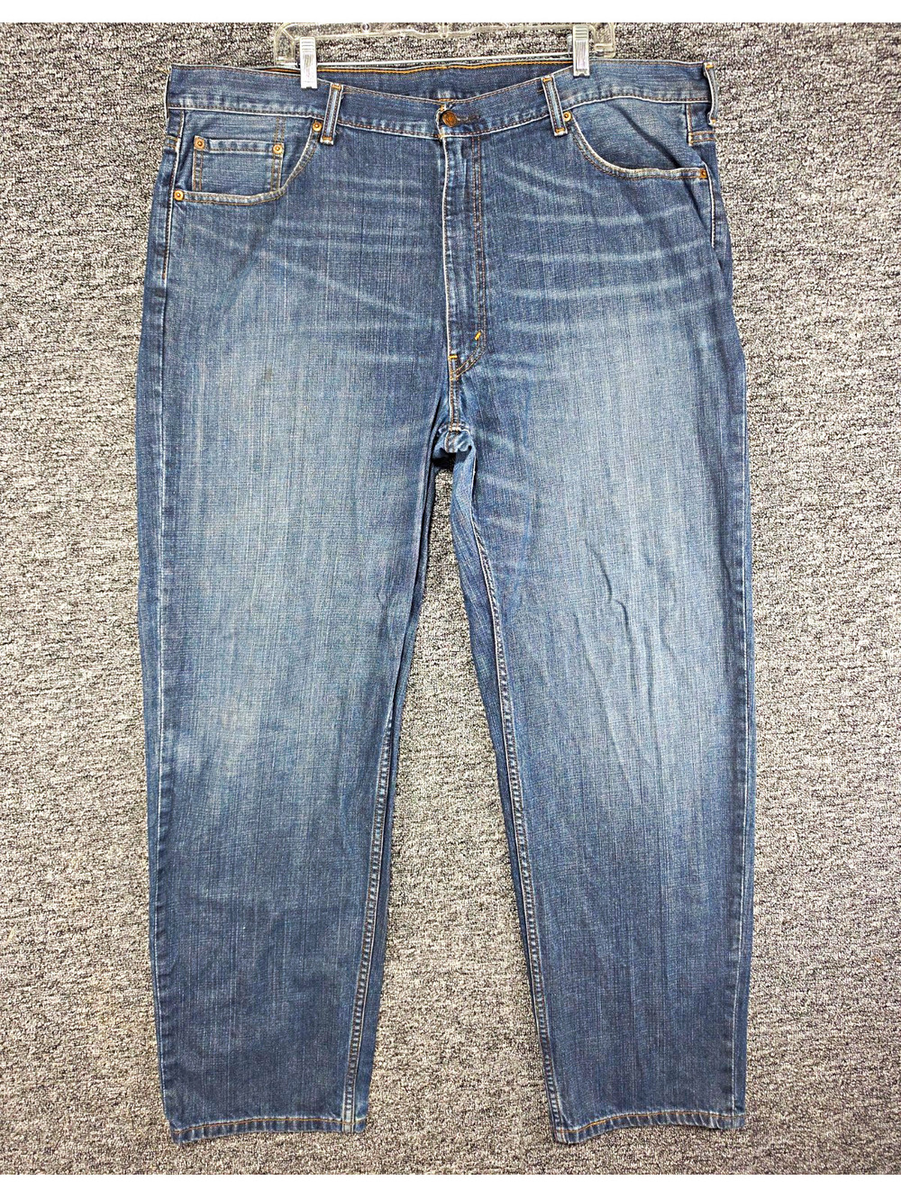 Levi's 550 Relaxed Fit Tapered Blue Medium Wash Denim Jeans Zip Button Men
